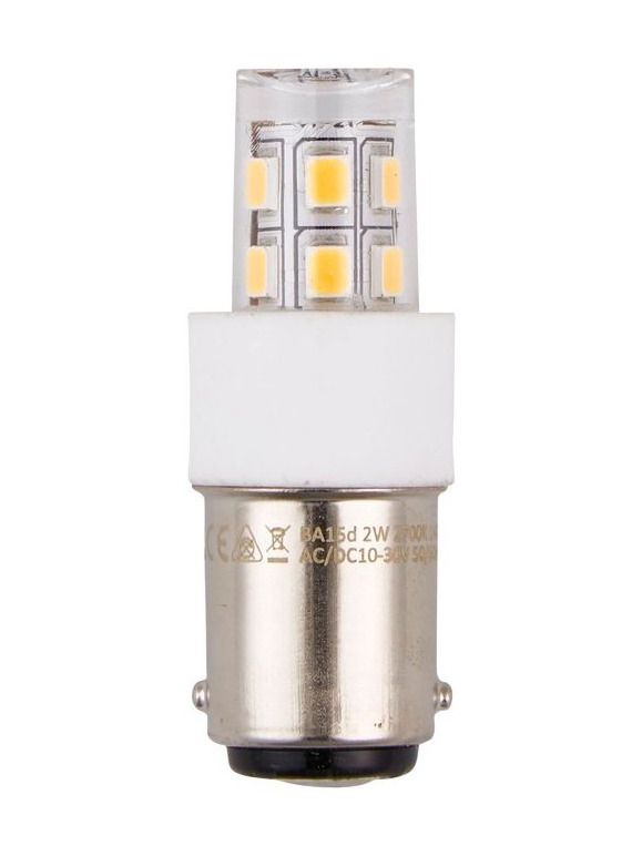 Ba15d - SPL Tubular VR 10-30V - klar - 190lm - 2700K - CRI 82