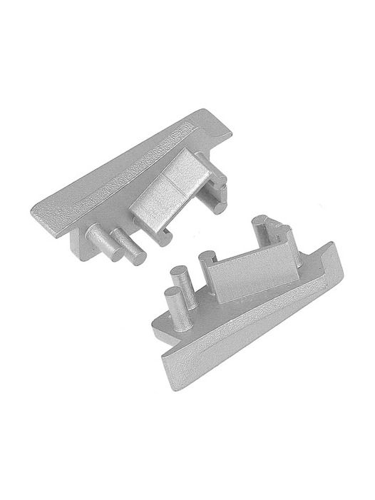 Ändlock till DIAGONAL10 - silver med hål - 20 st