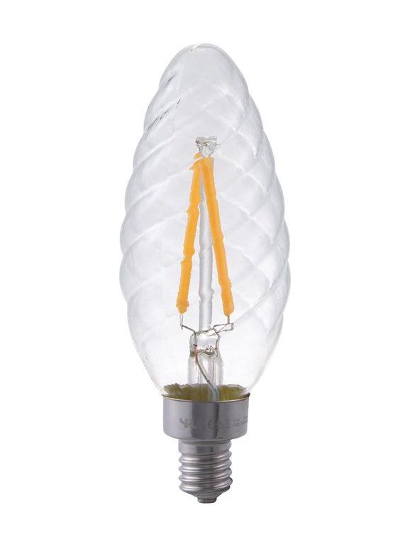 E14 - SPL Twisted Candle - Klar - 120lm - 2200K - CRI 95 - Dimbar