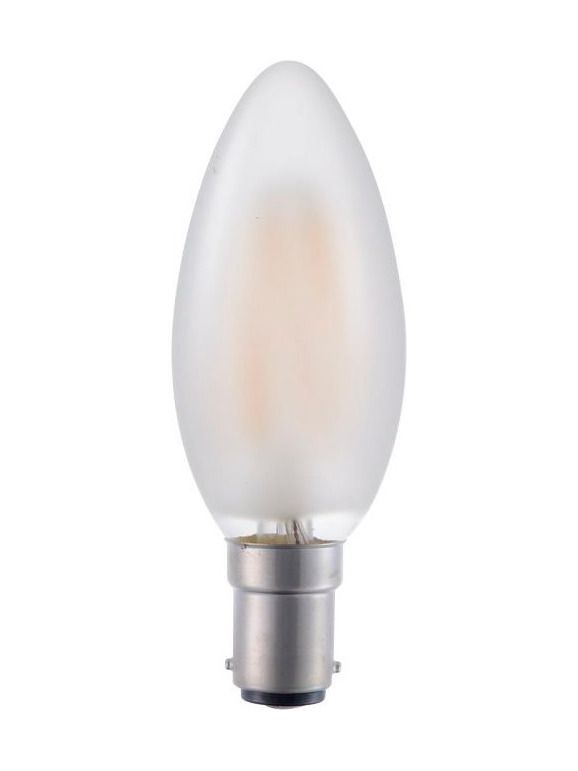 Ba15d - SPL Candle - Frostad - 320lm - 2500K - CRI 93 - Dimbar