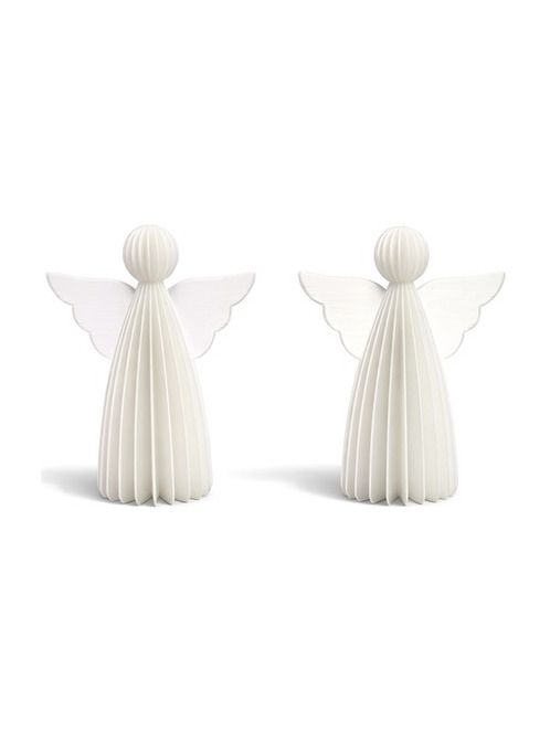 Mumi3D - Julhänge - Änglar - 6 cm - Sidenvit - 2 st.