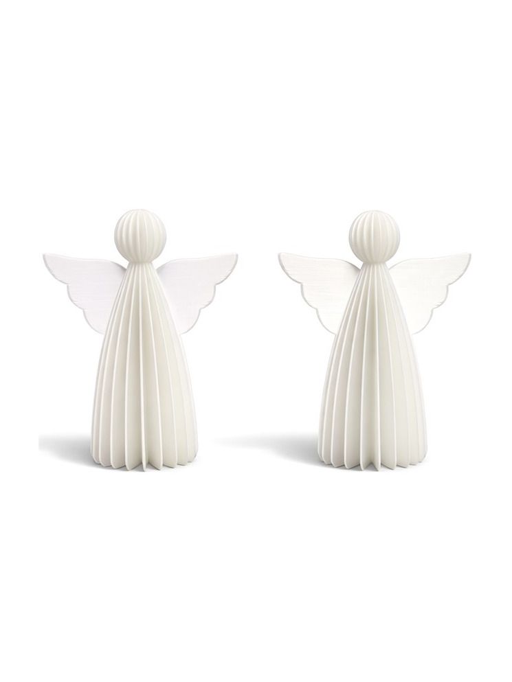 Mumi3D - Julhänge - Änglar - 9 cm - Silkesvit - 2 st.