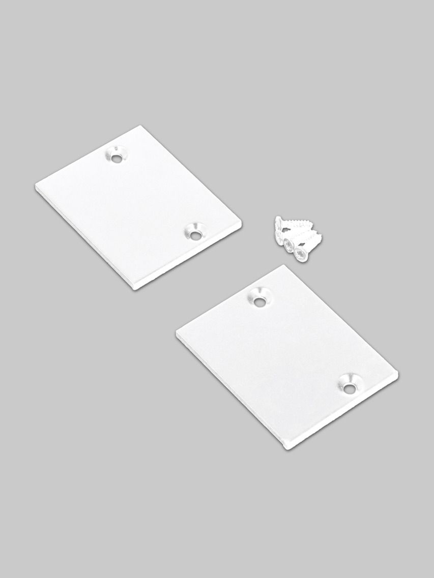 Ändlock till PIXEL33-01 - Vit - Metall - 2 st