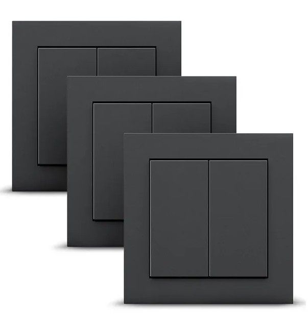 Senic Friends Of Hue-strömbrytare - Antracit - 3-pack