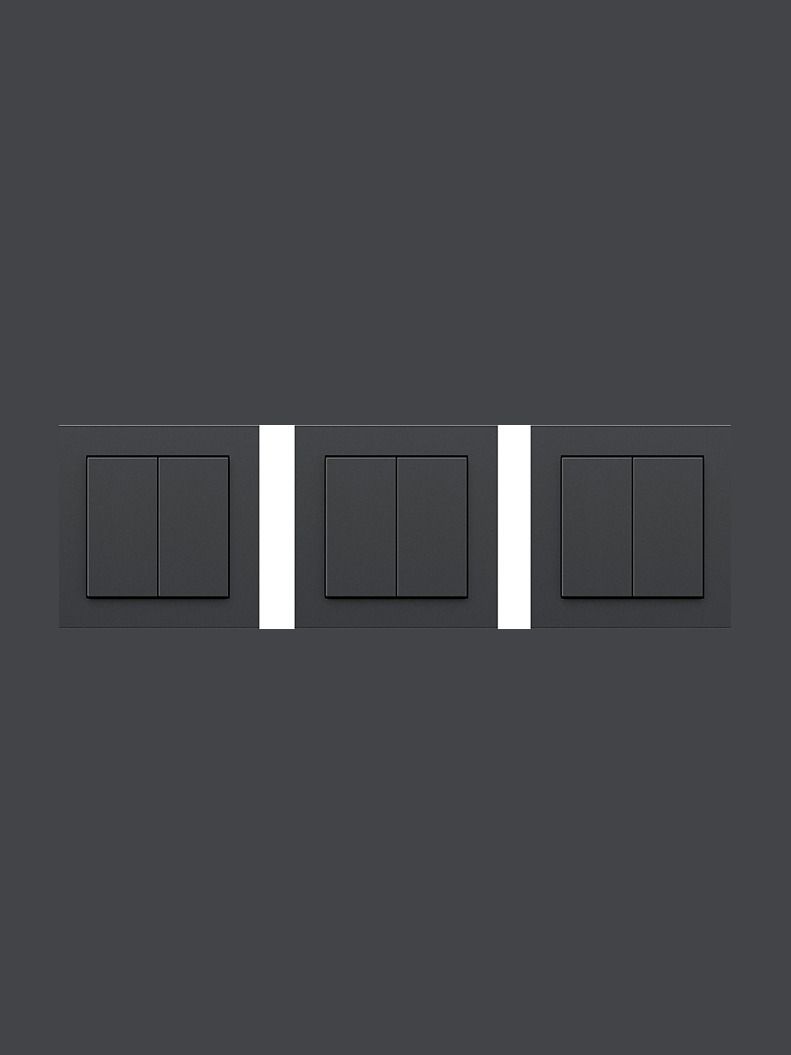 Senic Friends Of Hue-strömbrytare - Matt svart - 3-pack