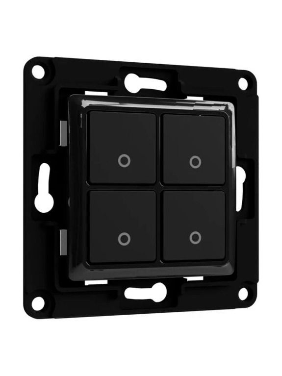 Shelly - Wall Switch 4 - Svart