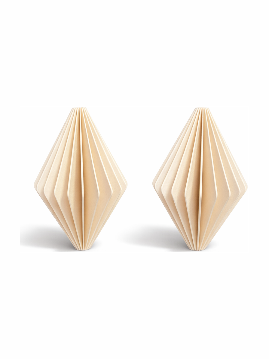 Simiu - Julhänge - 9 cm - Diamant - Beige - 2-pack