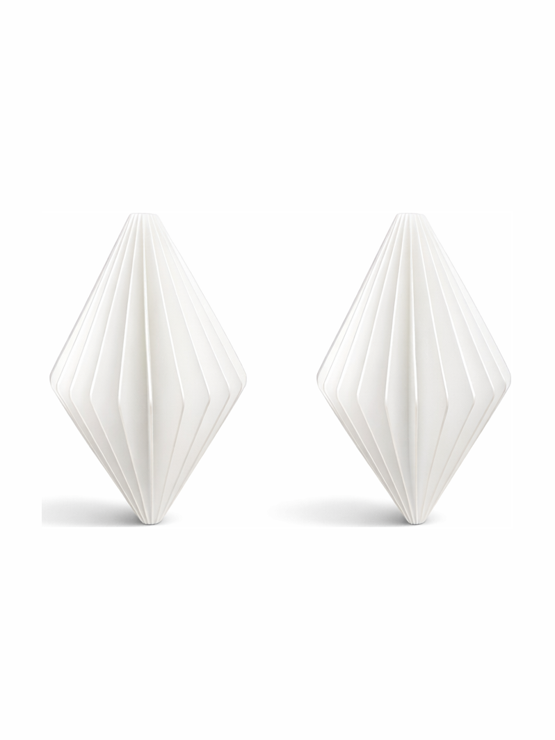 Simiu - Julhänge - 9 cm - Diamant - Silkesvit - 2-pack