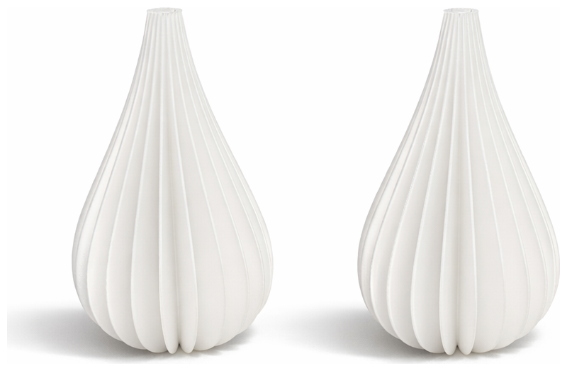 Simiu - Julhänge - 9 cm - Droppe - Silkesvit - 2-pack
