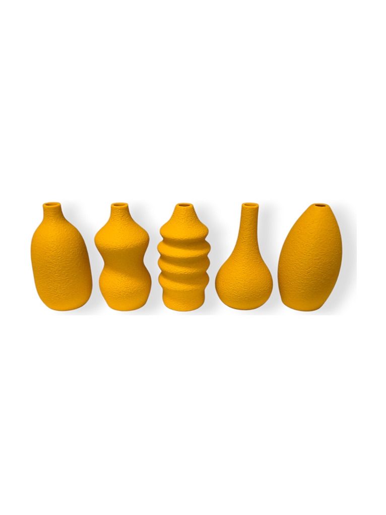 Simiu - MINI VASES - Magnetisk - 6 cm - 5 st - Senapsgul