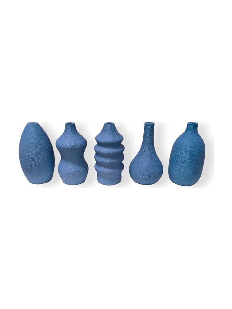 Simiu - MINI VASES - 8 cm - 5 st - Dammig blå