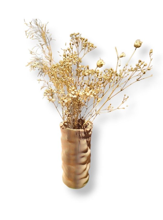 Simiu - CLAYLA Lamellvas - beige - 20 cm