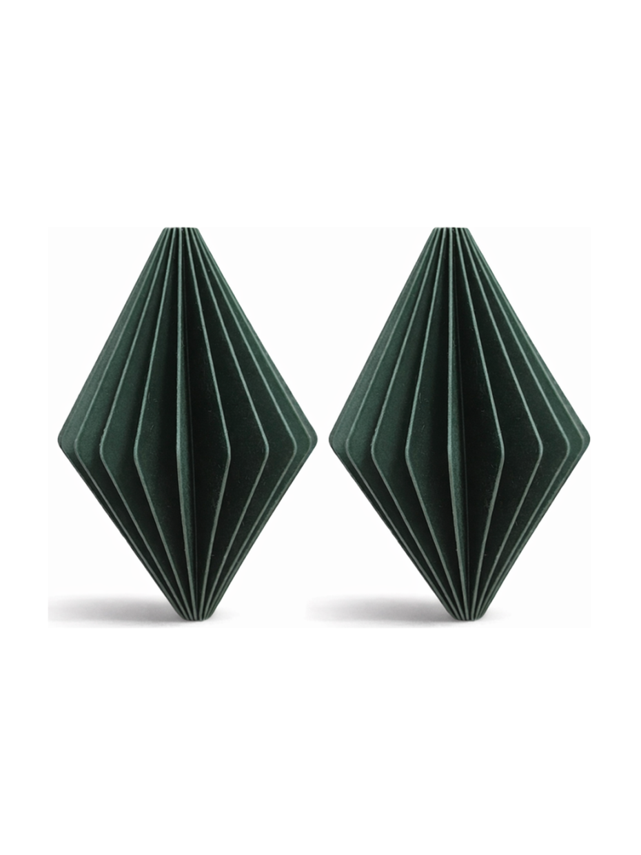 Simiu - Julhänge - 6 cm - Diamant - Grön - 2-pack