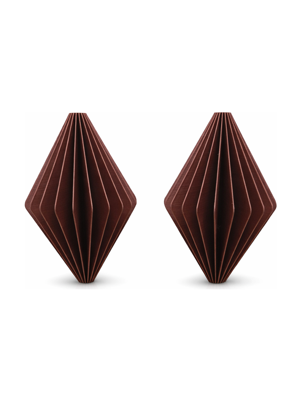 Simiu - Julhänge - 6 cm - Diamant - Bordeauxröd - 2-pack