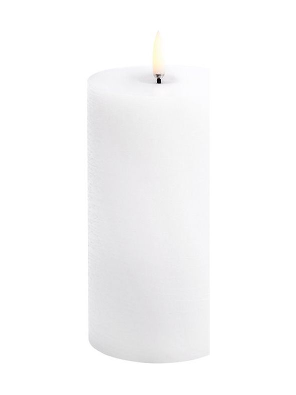 Uyuni - LED-blockljus med smält look - Nordic Vit - Rustic - 7,8x15 cm