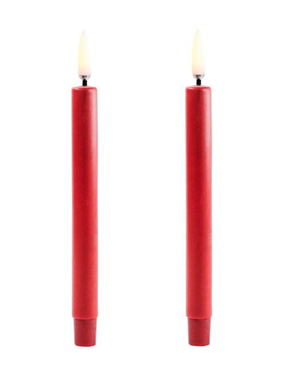 Uyuni - LED-minikronljus - Karminröd - 2-pack - 1,3x12 cm