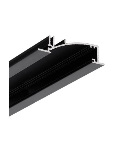 LED-profil FLAT8 - 4m - Svart
