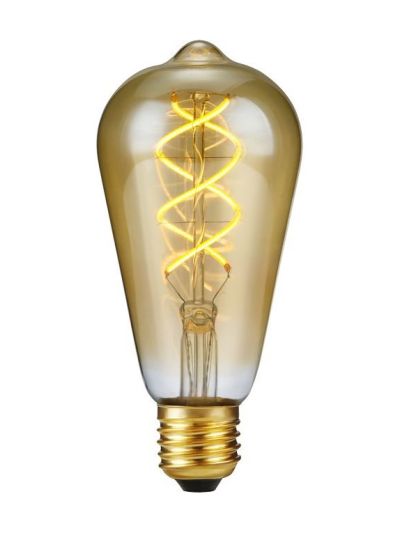 E27 - SPL FleX Double Helix - Amber - 320lm - 2000K - CRI 90 - Dimbar