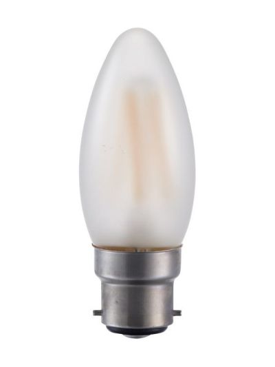 Ba22d - SPL Candle - Frostad - 380lm - 2500K - CRI 93 - Dimbar