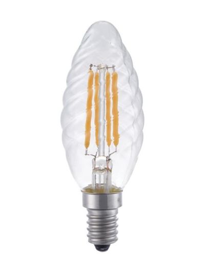 E14 - SPL Twisted Candle - Klar - 350lm - 2200K - CRI 90 - Dimbar