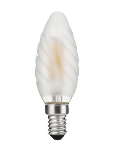 E14 - SPL Twisted Candle - Frostad - 320lm - 2500K - CRI 95 - Dimbar