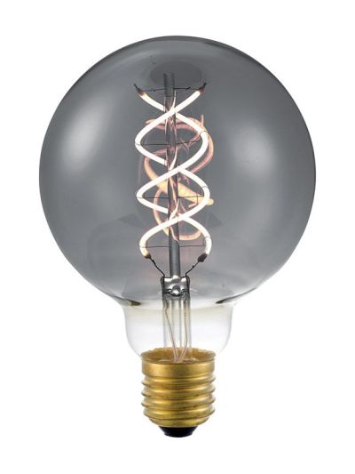 E27 - SPL FleX Double Helix - Smoke - Ø:95mm - 120lm - 2200K - CRI 80 - Dimbar