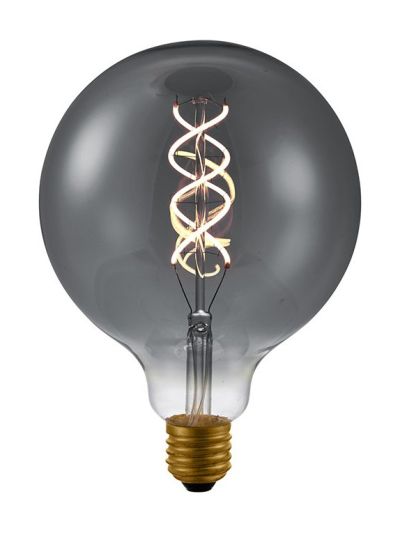 E27 - SPL FleX Double Helix - smoke - Ø:125mm - 120lm - 2200K - CRI 80 - dimbar