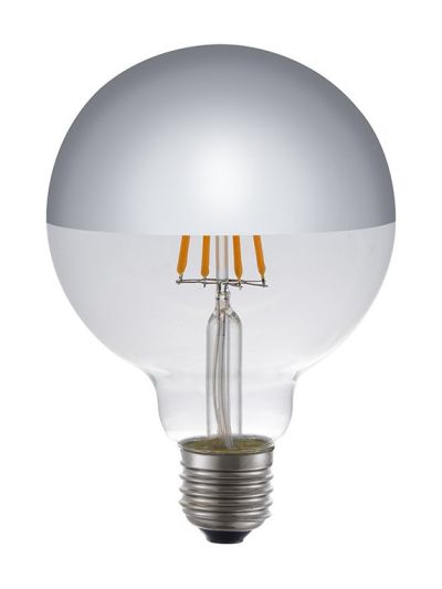 E27 - SPL Globe Top Mirror - Klar - Ø:95mm - 350lm - 2500K - CRI 80 - Dimbar