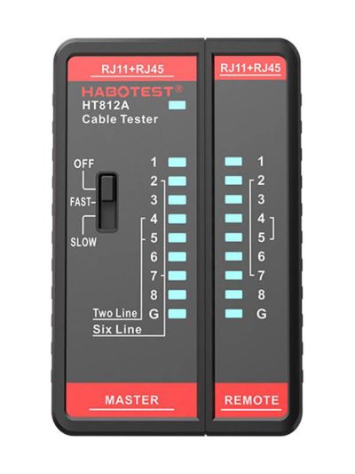 Nätverkskabeltestare - Habotest HT812A RJ45/RJ14/RJ12/RJ9