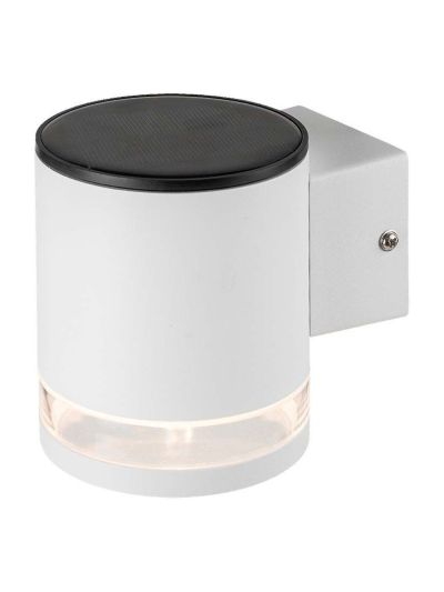 V-Tac 0,55W Solcellsvägglampa LED Vit IP54 70lm med 3 års garanti