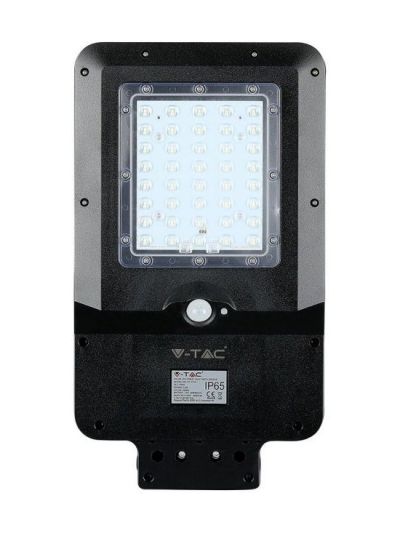 V-Tac 15W Solcellsgatlampa LED - Svart, inkl. solcell, sensor, IP65