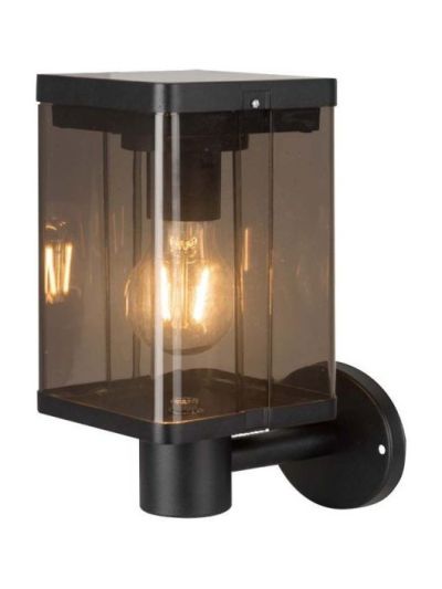 V-Tac 2.5W solcell-vägglampa LED - Svart, sensor, IP54, 150lm