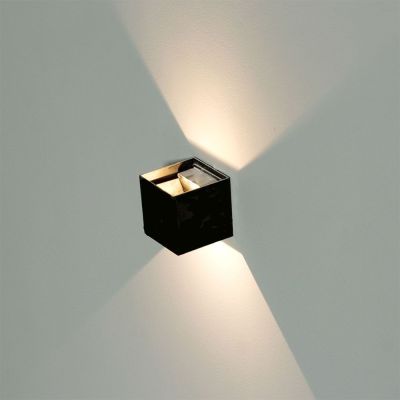 V-Tac 12W LED vägglampa - fyrkantig, justerbar spridning, IP65 utomhus, 230V, inkl. ljuskälla - 3000K
