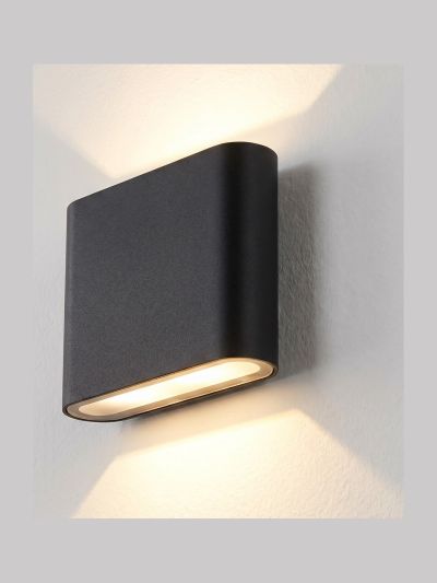 LEDlife DuoLume 8W Vägglampa Svart Inkl. ljuskälla IP65 Inne/Ute 230V 650lm RA 80