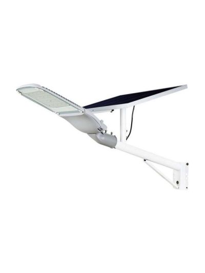 V-Tac Solcell gatlampa LED 3000lm - Vit, inkl. 50W solcell, fjärrkontroll, IP65