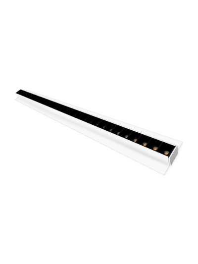 HiluX - Troldtekt LED-skena UGR<16 - 60 cm - 24W - 4000K - CRI92 - 25 mm skiva - Vit/Svart
