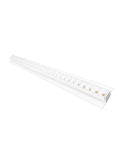 HiluX - Troldtekt LED-skena UGR<19 - 60 cm - 24W - 4000K - CRI92 - 35 mm skiva - Vit/Vit