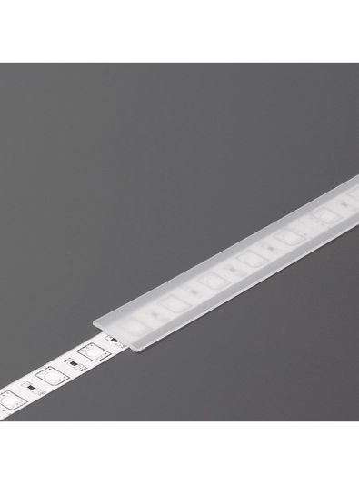 Täckning till LED-profil - J - Slide - 2m - Frostad