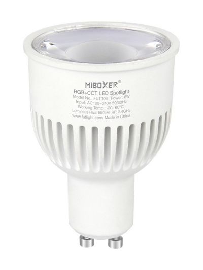 Miboxer - LED-lampa GU10 - 6W - RGB-CCT - 570lm - 2.4GHz RF