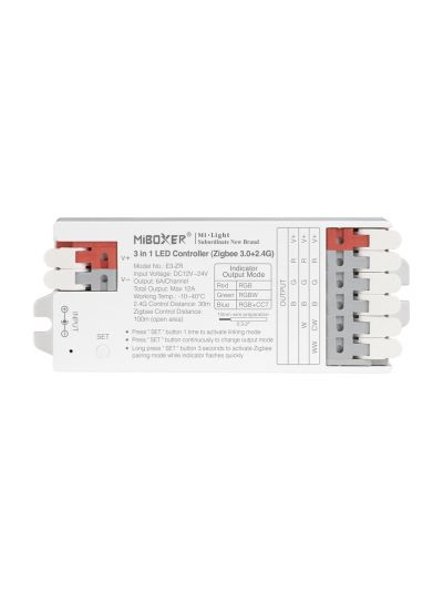 Miboxer - LED-styrenhet - 3-i-1 - RGB-CCT - DC12/24V - Zigbee 3.0