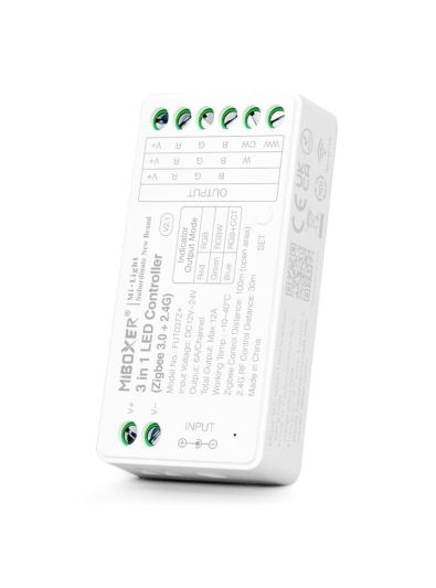 Miboxer - LED-controller - 3-i-1 - RGB-CCT - DC12/24V - Zigbee 3.0 - 12A