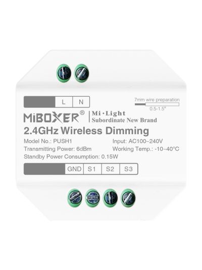 Miboxer - LED-styrenhet - 2.4GHz RF (PUSH1)