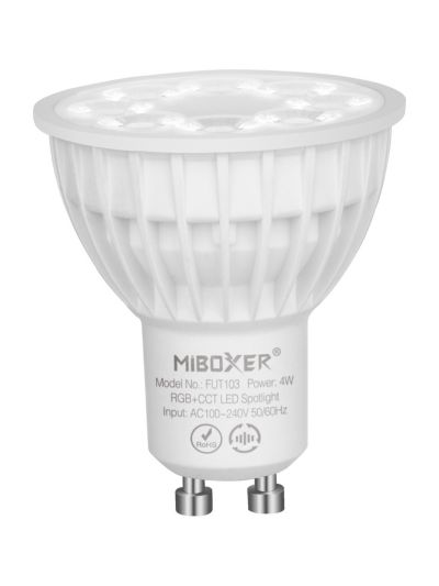 Miboxer - LED-lampa GU10 - 4W - RGB-CCT - 351lm - 2.4GHz RF