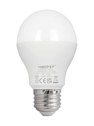 Miboxer - LED-lampa E27 - 6W - RGB-CCT - WiFi