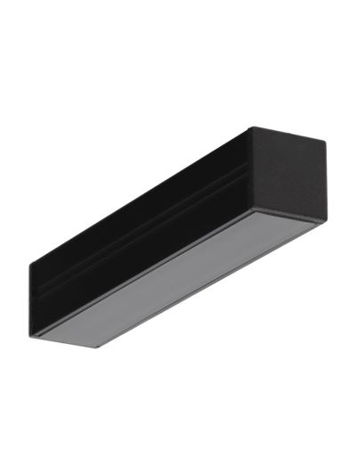 Aluminiumprofil - Model M - 16,4mm LED-list - Svart