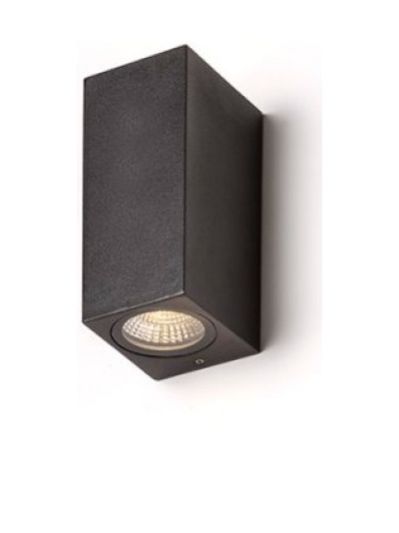 Rendl - KUBI II - UP/DOWN-vägglampa för utomhusbruk - Grå