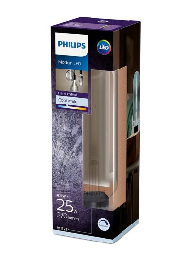 E27 - Philips Giant Smoky Rörlampa 6,5 W - 270 lm