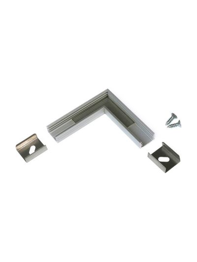 Vinkel till LED-profil SLIM8 - 90° - Anodiserad