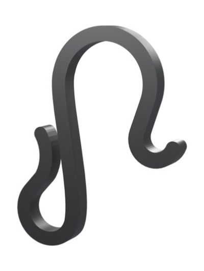 Ljusslinga-clips – Takrännekrok för julbelysning och ljusslingor - 20mm - Svart - 20 st.