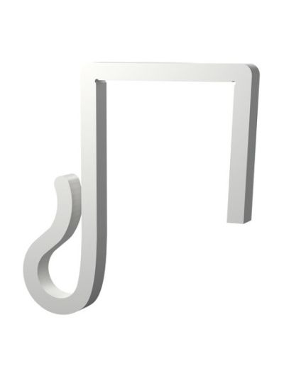Clips till ljusslingor – till julbelysning och ljusslingor på staket - 25mm - vit - 20 st